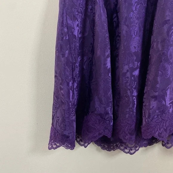 Vintage Gold Label Victoria Secret Slip Dress Purple XS Lace Feminine Floral - Picture 5 of 7